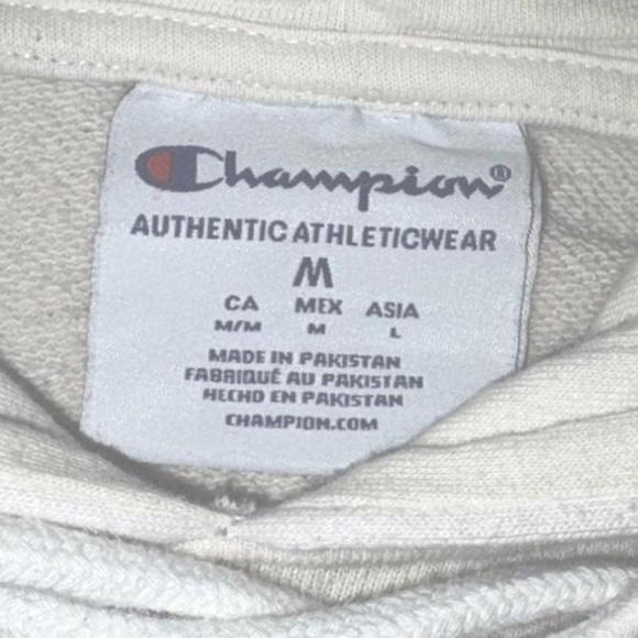 Champion Hooded Sweatshirt - Cream & White - Picture 3 of 4